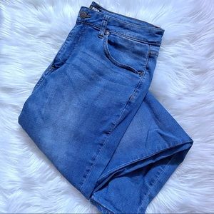 High Rise Blue Jeans
